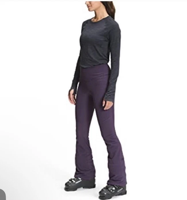 Pantalones de snoga The North Face para mujer 4 negros corte bota invierno esquí cremallera lateral Foto 4 de 4