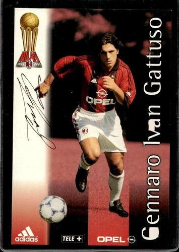 postcard football Milan with autograph 1999/2000 - Gattuso