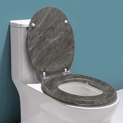 SAINOS WC Sitz Toilettensitz Toilettendeckel Klodeckel Klobrille mit Absenkautomatik