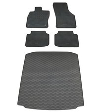 Gummi Fußmatten Kofferraumwanne für Skoda Octavia 3 Limo 2013- Set Gummimatten