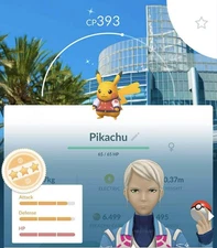 ✨ Pokémon- Shiny Pikachu wearing a varsity jacket with BG ✨ - P T C- Description