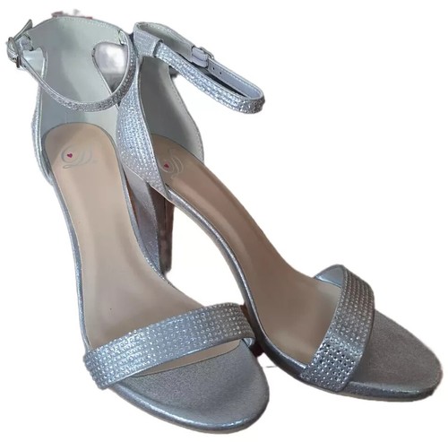 Women Heels Silver Glitter Size 8.5, 10 - Picture 2 of 6
