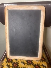 Antique Slate Primitive 2 Sided Chalk Board Light Wood School Child’s 9”x7”