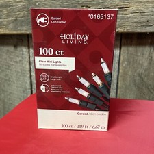 Holiday Living 100 Count Mini Christmas Lights Indoor Outdoor.