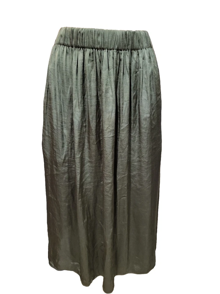 FALDA MIDI MUJER JIGSAW VERDE Poliéster Sedoso TALLA US 10 CON BOLSILLOS #01 Foto 3 de 4