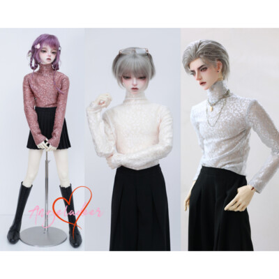 1/4 1/3 Uncle ID BJD Doll Clothes Jacquard Lace High Neck Elastic ...