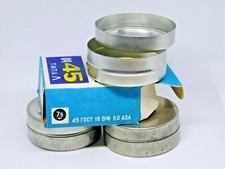 1970s Vintage Empty Tin Boxes SVEMA Black and White Reversible Film USSR Ukraine