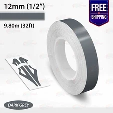 DARK GRAY 1/2" PIN STRIPE Car SUV Model Motorcycle Decal TAPE Vinyl Sticker 12mm