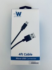 Just Wireless 6ft Flat TPU Micro USB to USB-A Cable - Black