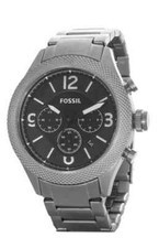 Fossil Men's Watch Black Dial Stainless Steel Chronograph BQ2107IE 145