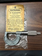 National Specialty Co Vintage No.100 OD Micrometer - Brand New