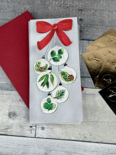Papyrus Happy Holidays Cards 15 Cards & Lined Envelopes 8” x 3.5” - Open Box - Picture 3 of 9