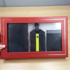 Perry Ellis Portfolio Men's Black Passport Gift Set Luggage Tag Card Case