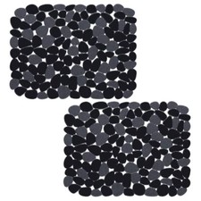 Kitchen Sink Mat Protector Quick Draining Adjustable Dish Drying Mat 2Pcs