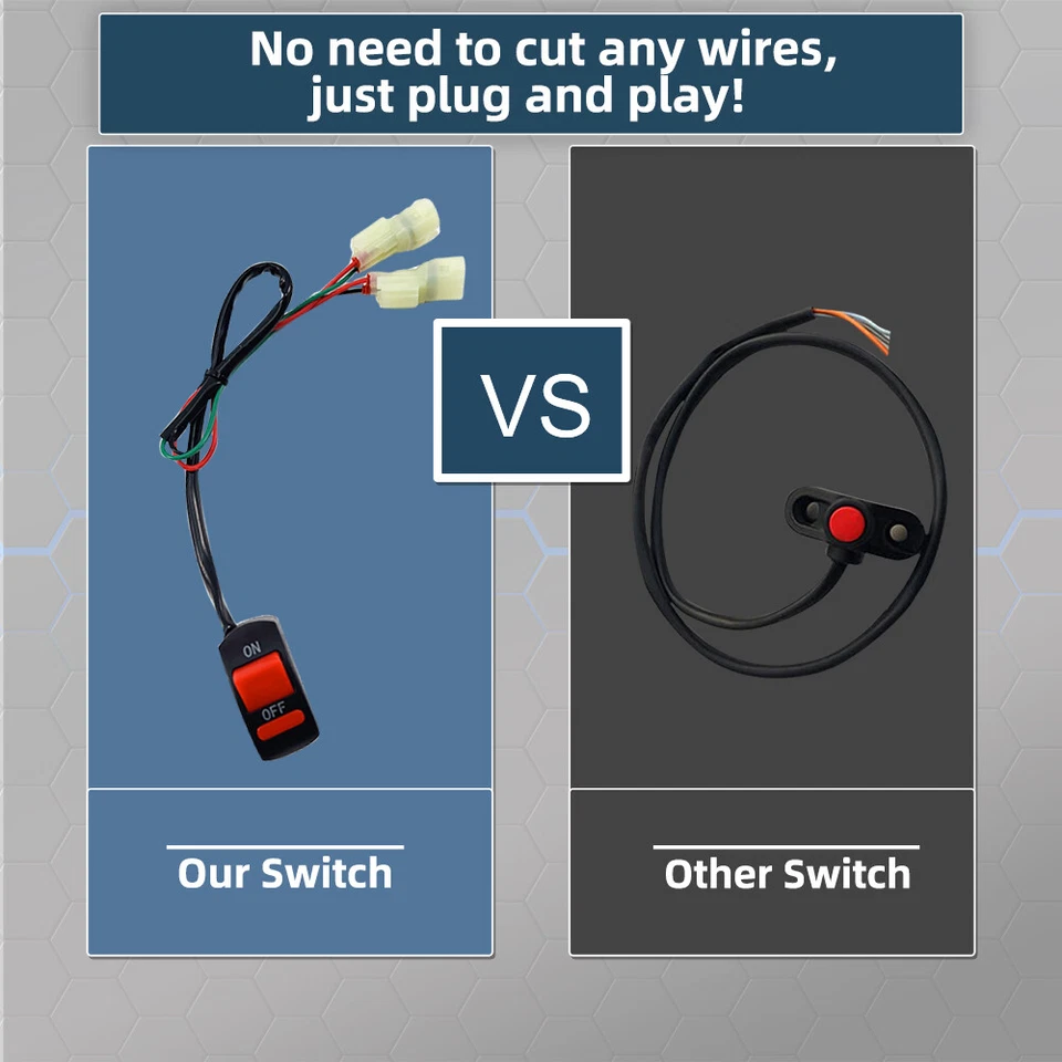 US For Yamaha Raptor700R/125/250 Banshee Blaster LED Headlight Light Bar&Switch - Image 3 of 4