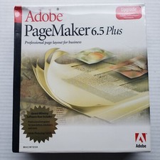 1999 Adobe PageMaker 6.5 Plus Upgrade for Macintosh Business Page Layout New