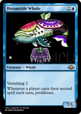 MTG- Legend of Zelda- Dreamtide Whale - Fanart Normal Style - EDH / Playtest