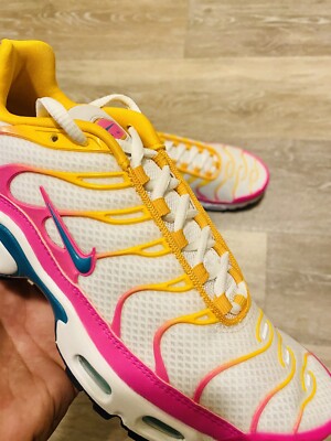 air max plus white pink yellow
