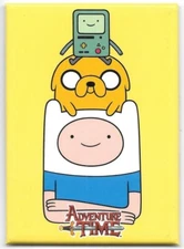 Ata-Boy ADVENTURE TIME FINN JAKE & BMO 2.5 X 3.5 Inch Magnet New