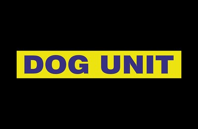 SPECIAL Dog Unit 3M Prismatic Fluorescent and Blue Text Magnetic Warnschild