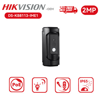 HIKVISION OEM DS-KB8113-IME1 1080P PoE Doorbell  with Built-in Two-Way Audio