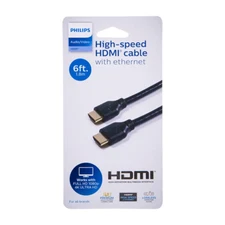 Philips 6'  feet foot Basic HDMI High Speed Cable with Ethernet - Black