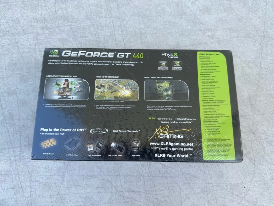 PNY Verto GeForce GT 440 1024MB GDDR5 PCI-Express 2.0 DVI+VGA+HDMI Graphics Card - Image 3 of 4