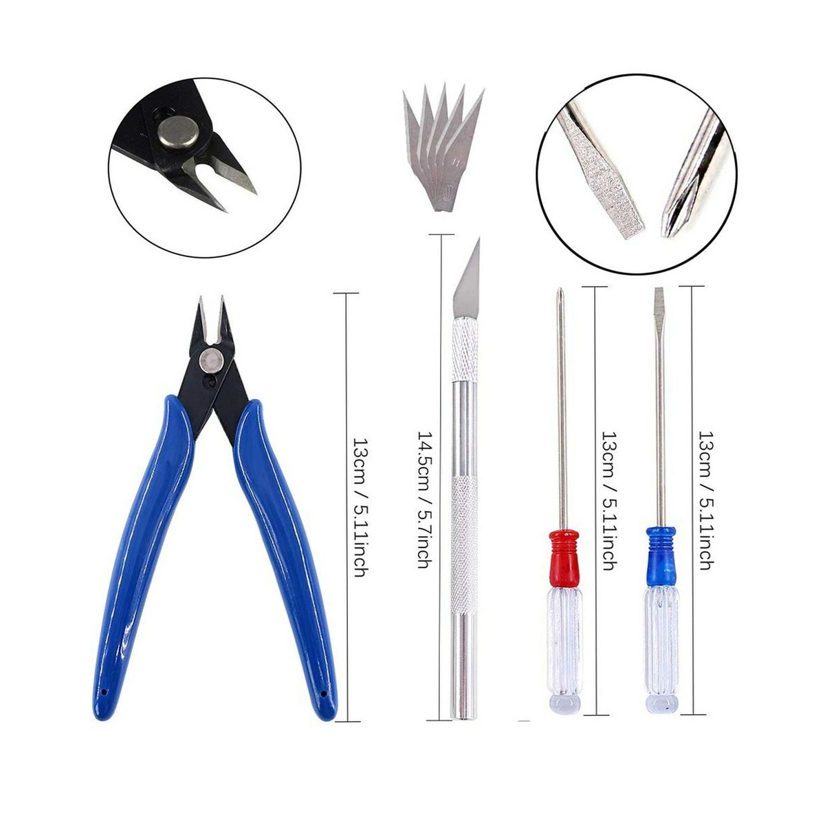 16-Piece Gundam Model Tool Kit - Complete Hobby Building Set For Model Assembly & Craft Projects