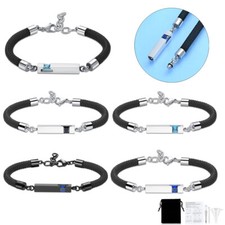 Birthstone Cremation Memorial Urn Bracelet 316L Stainless Steel Keepsake Jewelry