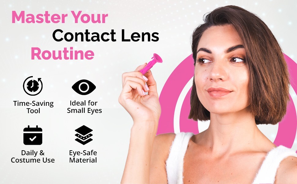 OptiWand Pink Small Portable Soft Contact Lens Removal & Insertion Tool