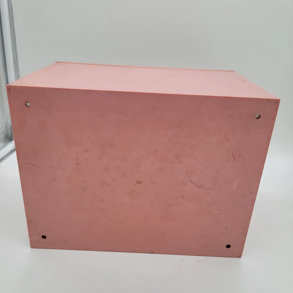 Retro MCM Vintage Pink Cream Akro-Mils Storage Cabinet 10 Drawers Bin Organizer - Image 3 of 4