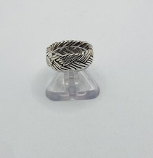 Vintage 925 Sterling Silver Ring Band Braided Size 6