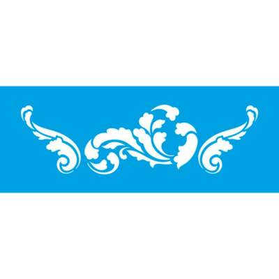 Arabesque Small 6 3/4x2.5 in : Diy Reusable Laser Cut Stencils 17x6 5cm Swirl