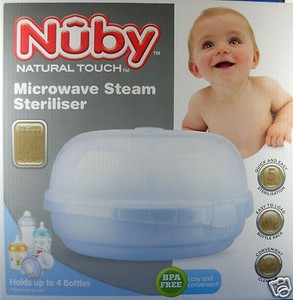 nuby natural touch microwave steam steriliser