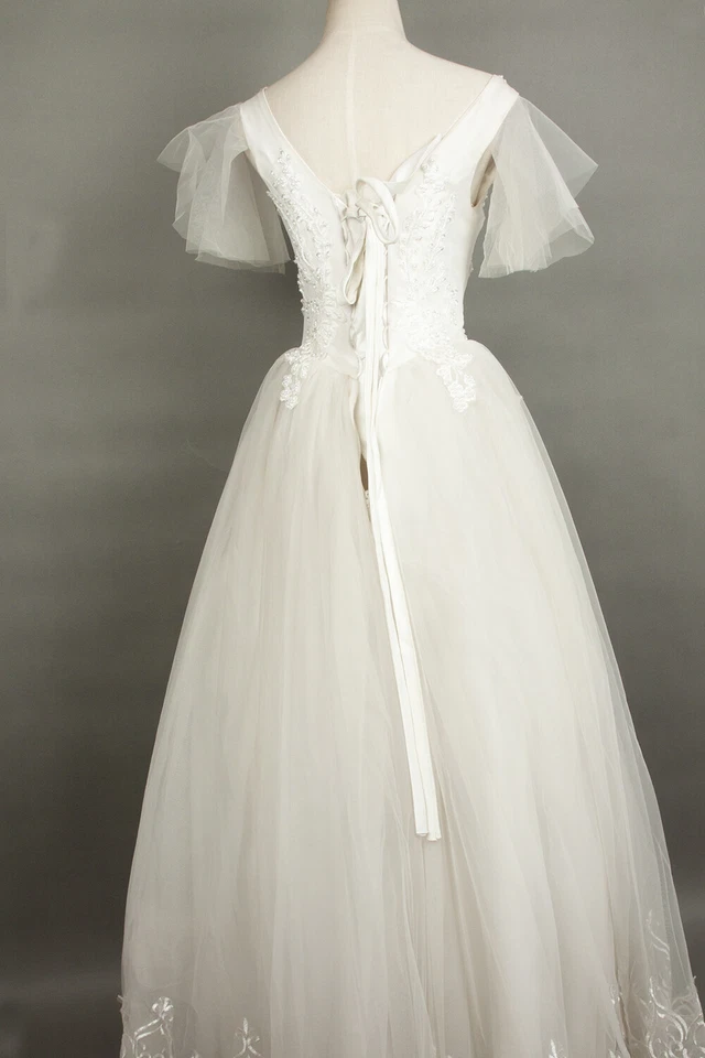 Precioso vestido de novia cosido a mano vestido de novia lentejuelas vestido de novia Foto 2 de 4