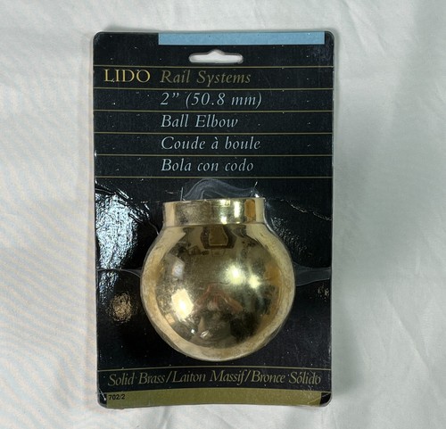 LIDO Rail Systems Solid Brass Footrail Brackets/Ball Finials/Ball Elbow MINT NOS - Picture 6 of 7