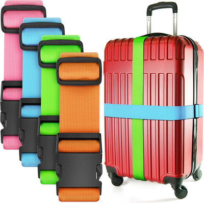 Kofferriegel - Gurt für Koffer - TSA-Zulassung, 4-Pack (Rosa, Blau, Neongrün, Or