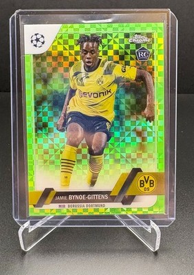 2022-23 Chrome UCC   - Jamie Bynoe-Gittens #43 Neon Green X-Fractor (RC)