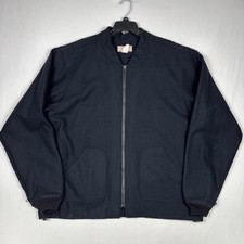 Vintage Filson Mackinaw Jacket Mens 2XL Black Wool Full Zip Style 92 Made In USA