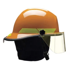 BULLARD FXSOR Fire Helmet,Orange,Fiberglass 13W801