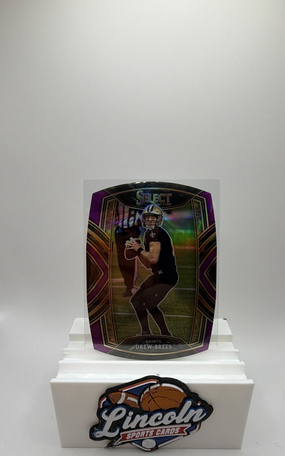 2020 Panini Select - Club Level Drew Brees #215 Purple Prizm Die-Cut