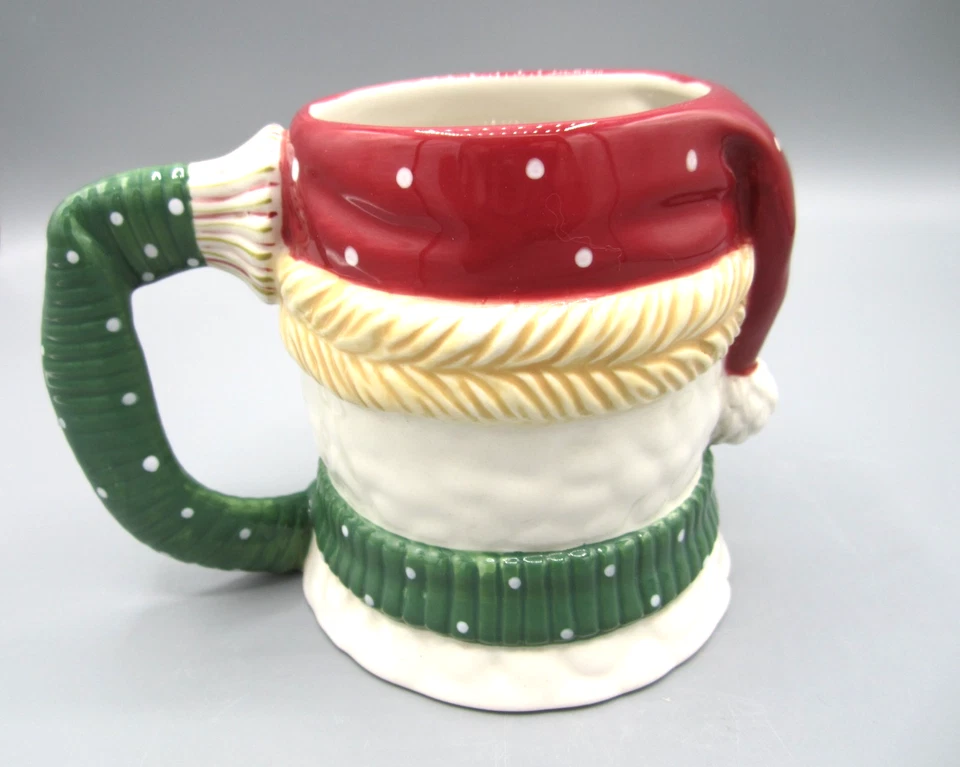 Sombrero con cabeza de muñeco de nieve Yankee Candle 3D, bufanda como mango café, taza de té 16 oz (C17) Foto 3 de 4