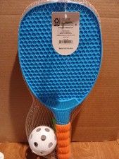 KIDS PLAY DAY PICKLEBALL SET 2 PADDLES 1 BALL, AGES 4 Cushion Handle New
