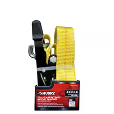 Heavy-Duty Ratchet Tie-Down Strap with J Hook 27 Ft.X2 In. Weather Resistant New