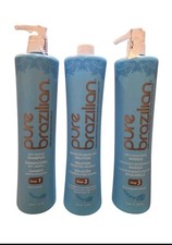 Pure Brazilian Original Reconstructor, Anti Residue Shampoo, Masque 34 oz