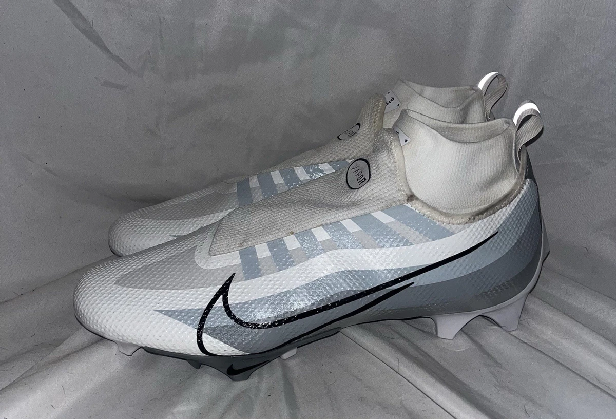 Size 13 - Nike Vapor Edge Pro 360 White Black Chrome Football Cleats DQ3670-102 Nike Vapor Edge Pro 360 White Silver Football Cleats DQ3670  main image 2
