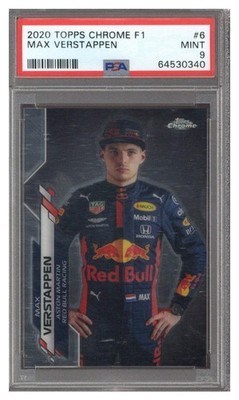 2020 TOPPS CHROME FORMULA 1 #6 MAX VERSTAPPEN PSA 9