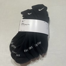 Nike Everyday Plus Cotton Cushioned Dri-Fit Ankle Socks Black 5 Pairs Read Descr