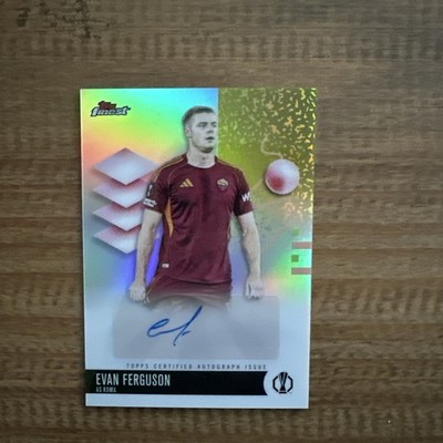 Topps Finest UEFA Club Competitions 2025/26 Evan Ferguson AS Roma BA-FG Auto