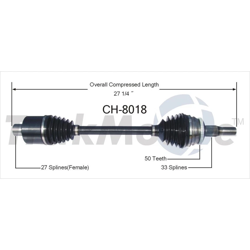 Juego SurTrack par de ejes delanteros CV para Dodge Interpid Chrysler 300M LHS FWD Foto 2 de 3